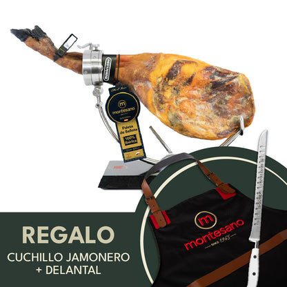 Jamón de bellota 100% ibérico + cuchillo y delantal