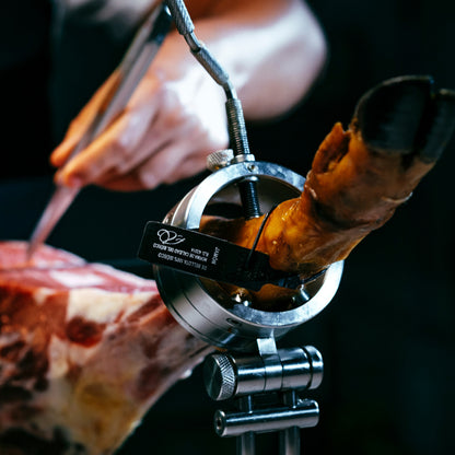 Jamón de bellota 100% ibérico DO. Dehesa de Extremadura. Corte tradicional 10 sobres Montesano